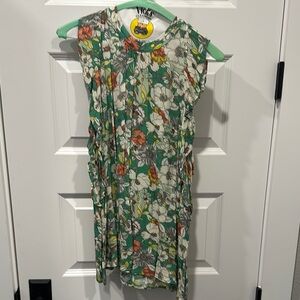Maeve Floral Sleeveless Blouse - Green and Orange